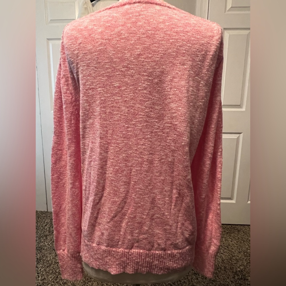 J Crew Pink Long-sleeve light weight bright sweater.Great for Spring.Medium - Picture 7 of 7